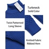 image:imageCOOFANDY Mens Slim Fit Turtleneck Sweater Casual Knitted Twisted Pullover Solid SweatersRoyal Blue