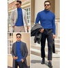 image:imageCOOFANDY Mens Slim Fit Turtleneck Sweater Casual Knitted Twisted Pullover Solid SweatersRoyal Blue