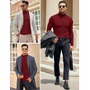 image:imageCOOFANDY Mens Slim Fit Turtleneck Sweater Casual Knitted Twisted Pullover Solid SweatersWine Red