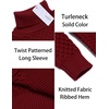 image:imageCOOFANDY Mens Slim Fit Turtleneck Sweater Casual Knitted Twisted Pullover Solid SweatersWine Red