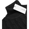 image:imageCOOFANDY Mens Slim Fit Turtleneck Sweater Casual Twisted Knitted Pullover Sweaters01black