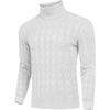 image:imageCOOFANDY Mens Slim Fit Turtleneck Sweater Casual Twisted Knitted Pullover Sweaters01white