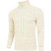 image:imageCOOFANDY Mens Slim Fit Turtleneck Sweater Casual Twisted Knitted Pullover SweatersApricot