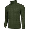 image:imageCOOFANDY Mens Slim Fit Turtleneck Sweater Casual Twisted Knitted Pullover SweatersArmy Green