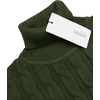 image:imageCOOFANDY Mens Slim Fit Turtleneck Sweater Casual Twisted Knitted Pullover SweatersArmy Green