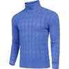 image:imageCOOFANDY Mens Slim Fit Turtleneck Sweater Casual Twisted Knitted Pullover SweatersBlue
