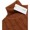 image:imageCOOFANDY Mens Slim Fit Turtleneck Sweater Casual Twisted Knitted Pullover SweatersBrown
