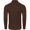 image:imageCOOFANDY Mens Slim Fit Turtleneck Sweater Casual Twisted Knitted Pullover SweatersDark Brown