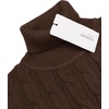 image:imageCOOFANDY Mens Slim Fit Turtleneck Sweater Casual Twisted Knitted Pullover SweatersDark Brown