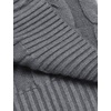 image:imageCOOFANDY Mens Slim Fit Turtleneck Sweater Casual Twisted Knitted Pullover SweatersDark Gray