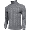 image:imageCOOFANDY Mens Slim Fit Turtleneck Sweater Casual Twisted Knitted Pullover SweatersDark Gray
