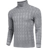 image:imageCOOFANDY Mens Slim Fit Turtleneck Sweater Casual Twisted Knitted Pullover SweatersGrey