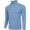 image:imageCOOFANDY Mens Slim Fit Turtleneck Sweater Casual Twisted Knitted Pullover SweatersLight Blue