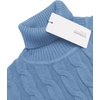 image:imageCOOFANDY Mens Slim Fit Turtleneck Sweater Casual Twisted Knitted Pullover SweatersLight Blue