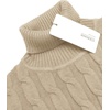 image:imageCOOFANDY Mens Slim Fit Turtleneck Sweater Casual Twisted Knitted Pullover SweatersLight Khaki
