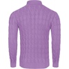 image:imageCOOFANDY Mens Slim Fit Turtleneck Sweater Casual Twisted Knitted Pullover SweatersLight Purple