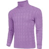 image:imageCOOFANDY Mens Slim Fit Turtleneck Sweater Casual Twisted Knitted Pullover SweatersLight Purple