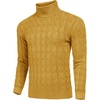 image:imageCOOFANDY Mens Slim Fit Turtleneck Sweater Casual Twisted Knitted Pullover SweatersLight Yellow