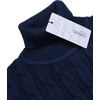 image:imageCOOFANDY Mens Slim Fit Turtleneck Sweater Casual Twisted Knitted Pullover SweatersNavy Blue