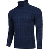 image:imageCOOFANDY Mens Slim Fit Turtleneck Sweater Casual Twisted Knitted Pullover SweatersNavy Blue