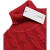 image:imageCOOFANDY Mens Slim Fit Turtleneck Sweater Casual Twisted Knitted Pullover SweatersRed
