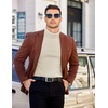 image:imageCOOFANDY Mens Slim Fit Turtleneck Sweater Long Sleeve Ribbed Turtle Neck Casual Lightweight Basic Pullover SweatersBeige