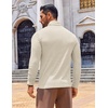 image:imageCOOFANDY Mens Slim Fit Turtleneck Sweater Long Sleeve Ribbed Turtle Neck Casual Lightweight Basic Pullover SweatersBeige