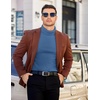 image:imageCOOFANDY Mens Slim Fit Turtleneck Sweater Long Sleeve Ribbed Turtle Neck Casual Lightweight Basic Pullover SweatersBlue