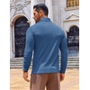 image:imageCOOFANDY Mens Slim Fit Turtleneck Sweater Long Sleeve Ribbed Turtle Neck Casual Lightweight Basic Pullover SweatersBlue