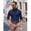 image:imageCOOFANDY Mens Slim Fit Turtleneck Sweater Long Sleeve Ribbed Turtle Neck Casual Lightweight Basic Pullover SweatersBlue Purple