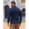 image:imageCOOFANDY Mens Slim Fit Turtleneck Sweater Long Sleeve Ribbed Turtle Neck Casual Lightweight Basic Pullover SweatersBlue Purple