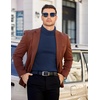 image:imageCOOFANDY Mens Slim Fit Turtleneck Sweater Long Sleeve Ribbed Turtle Neck Casual Lightweight Basic Pullover SweatersBlue Purple