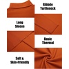 image:imageCOOFANDY Mens Slim Fit Turtleneck Sweater Long Sleeve Ribbed Turtle Neck Casual Lightweight Basic Pullover SweatersBrown