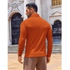image:imageCOOFANDY Mens Slim Fit Turtleneck Sweater Long Sleeve Ribbed Turtle Neck Casual Lightweight Basic Pullover SweatersBrown