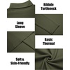 image:imageCOOFANDY Mens Slim Fit Turtleneck Sweater Long Sleeve Ribbed Turtle Neck Casual Lightweight Basic Pullover SweatersDark Army Green