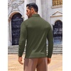 image:imageCOOFANDY Mens Slim Fit Turtleneck Sweater Long Sleeve Ribbed Turtle Neck Casual Lightweight Basic Pullover SweatersDark Army Green