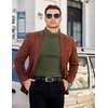 image:imageCOOFANDY Mens Slim Fit Turtleneck Sweater Long Sleeve Ribbed Turtle Neck Casual Lightweight Basic Pullover SweatersDark Army Green