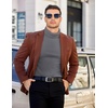 image:imageCOOFANDY Mens Slim Fit Turtleneck Sweater Long Sleeve Ribbed Turtle Neck Casual Lightweight Basic Pullover SweatersDark Gray