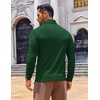 image:imageCOOFANDY Mens Slim Fit Turtleneck Sweater Long Sleeve Ribbed Turtle Neck Casual Lightweight Basic Pullover SweatersDark Green