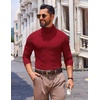 image:imageCOOFANDY Mens Slim Fit Turtleneck Sweater Long Sleeve Ribbed Turtle Neck Casual Lightweight Basic Pullover SweatersDark Red