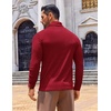 image:imageCOOFANDY Mens Slim Fit Turtleneck Sweater Long Sleeve Ribbed Turtle Neck Casual Lightweight Basic Pullover SweatersDark Red