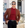 image:imageCOOFANDY Mens Slim Fit Turtleneck Sweater Long Sleeve Ribbed Turtle Neck Casual Lightweight Basic Pullover SweatersDark Red