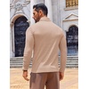 image:imageCOOFANDY Mens Slim Fit Turtleneck Sweater Long Sleeve Ribbed Turtle Neck Casual Lightweight Basic Pullover SweatersLight Brown