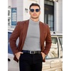 image:imageCOOFANDY Mens Slim Fit Turtleneck Sweater Long Sleeve Ribbed Turtle Neck Casual Lightweight Basic Pullover SweatersLight Gray