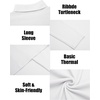 image:imageCOOFANDY Mens Slim Fit Turtleneck Sweater Long Sleeve Ribbed Turtle Neck Casual Lightweight Basic Pullover SweatersWhite