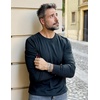 image:imageCOOFANDY Mens Sweater Crewneck Pullover Long Sleeve Lightweight Sweater Plain Knit Silm FitBlack