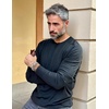 image:imageCOOFANDY Mens Sweater Crewneck Pullover Long Sleeve Lightweight Sweater Plain Knit Silm FitBlack