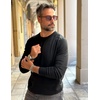 image:imageCOOFANDY Mens Sweater Crewneck Pullover Long Sleeve Lightweight Sweater Plain Knit Silm FitBlack