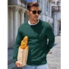 image:imageCOOFANDY Mens Sweater Crewneck Pullover Long Sleeve Lightweight Sweater Plain Knit Silm FitBright Green