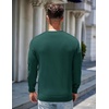 image:imageCOOFANDY Mens Sweater Crewneck Pullover Long Sleeve Lightweight Sweater Plain Knit Silm FitBright Green